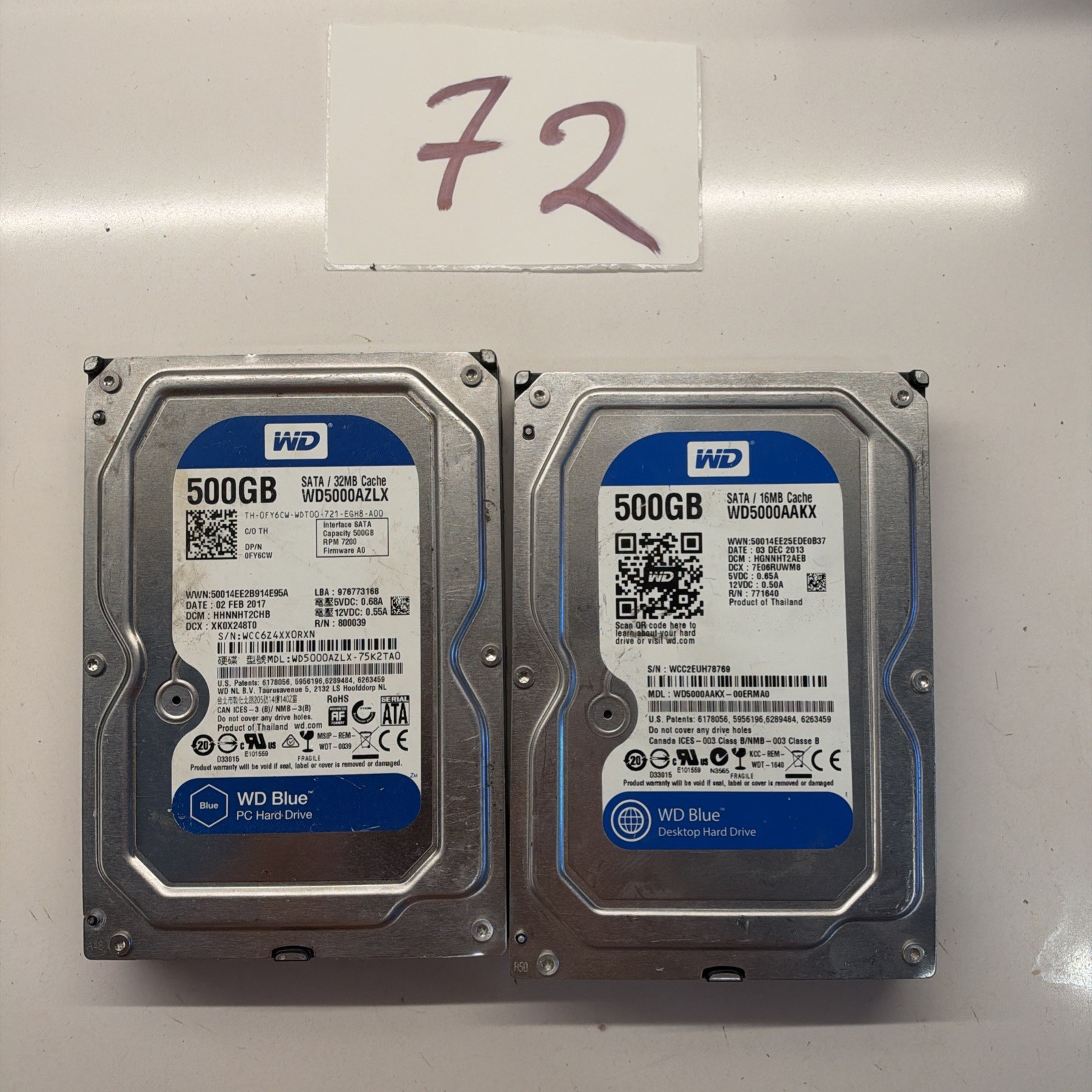 WD WD5000AAKX-753CA1 500GB 3.5" 16MB 6Gb/s 7.2K RPM SATA HDD Dell P/N: 0K4MC0