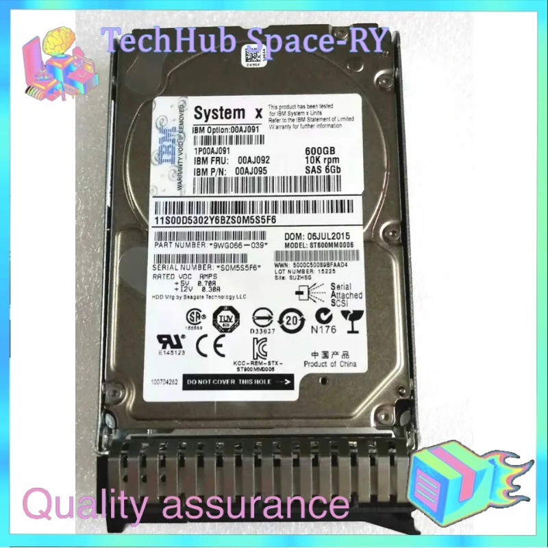 NEW IBM 00AJ091 00AJ092 00AJ095 600GB 10K 6GBPS SAS 2.5 G3HS HARD DRIVE