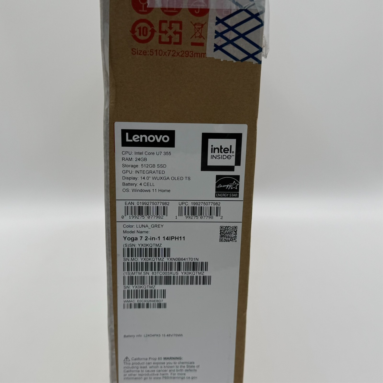 Lenovo Yoga 7i 14" 2K OLED 2-in-1 Touch Core Ultra 7 355 24GB 512GB SSD