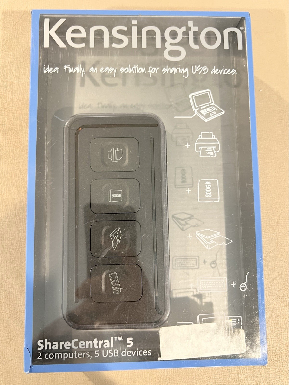 Kensington Share Central 5 for USB Device Sharing NEW