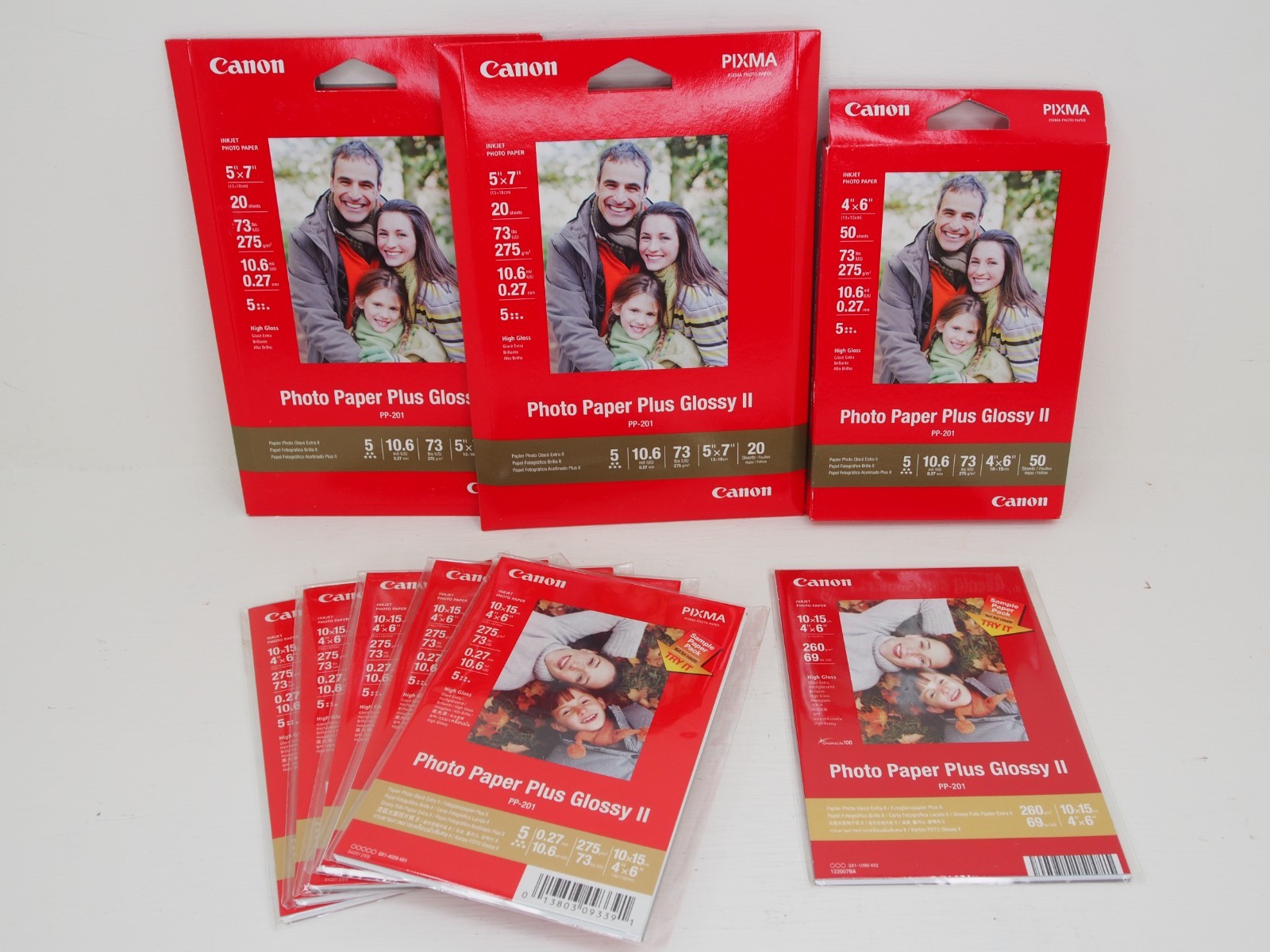 Canon PP-201 Photo Paper Plus Glossy II, 4x6 inch AND 5X7 inch -