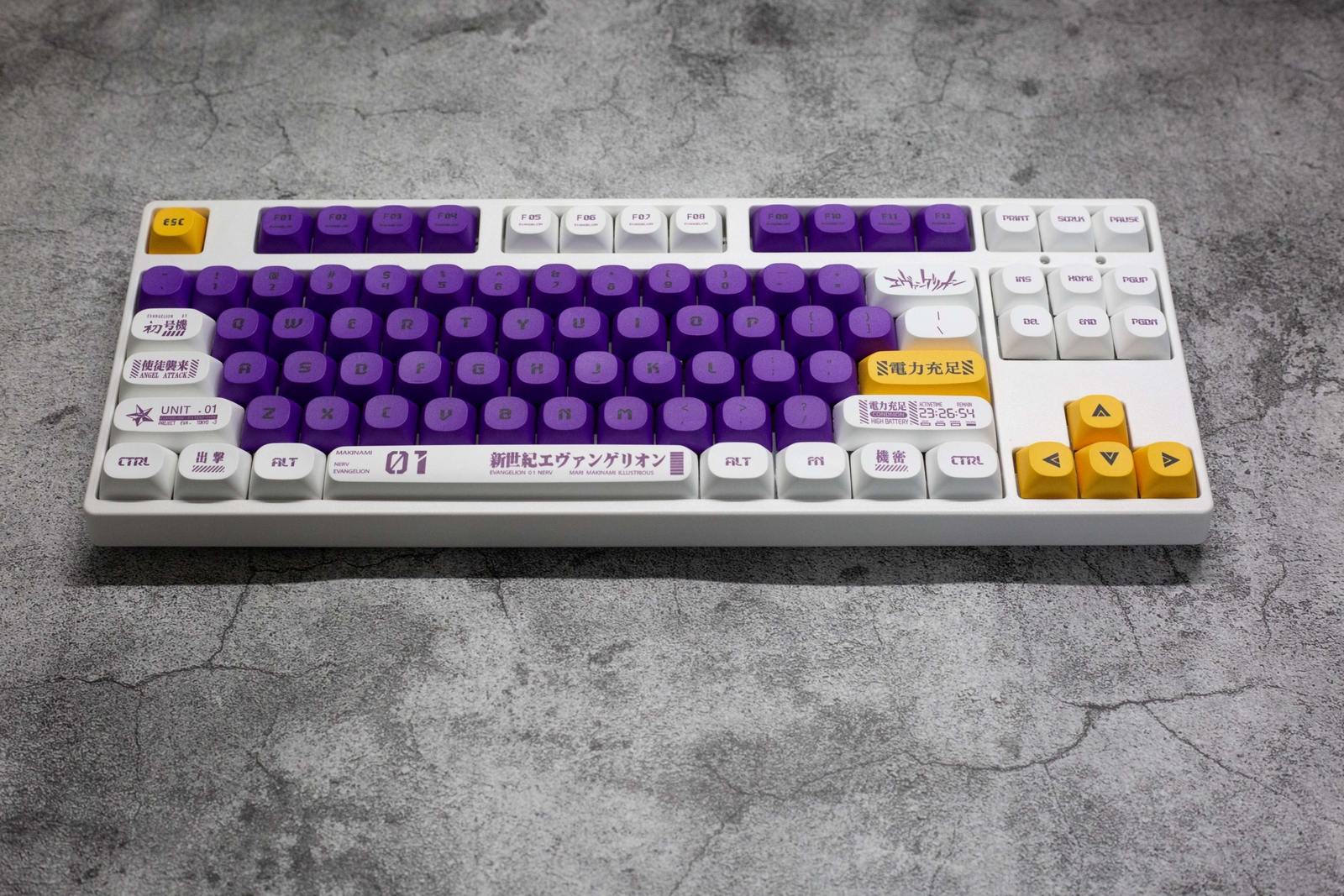 NEON EVA-01 Mecha-01 MA Profile Keycaps PBT for Cherry MX Mechanical Keyboards