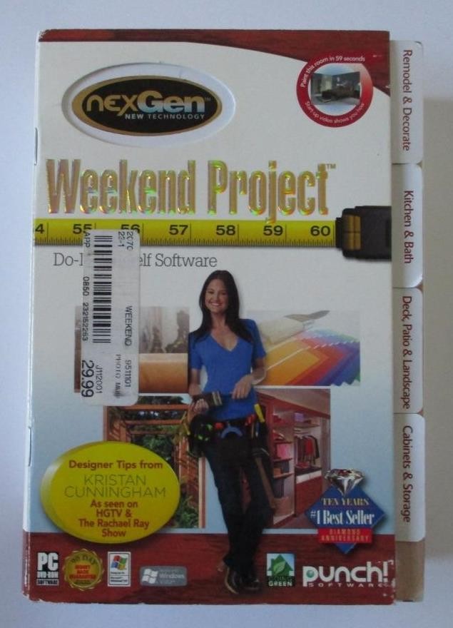 Weekend Project Software by Punch (2009 PC DVD) Do It Yourself As Seen On HGTV