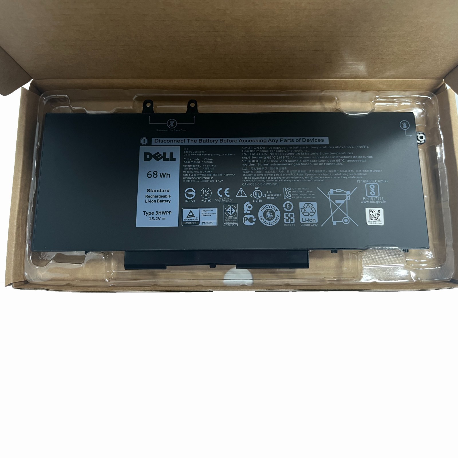 NEW OEM 3HWPP Battery For Dell Latitude 14 5401 5411 15 5501 Precision 3541 3551