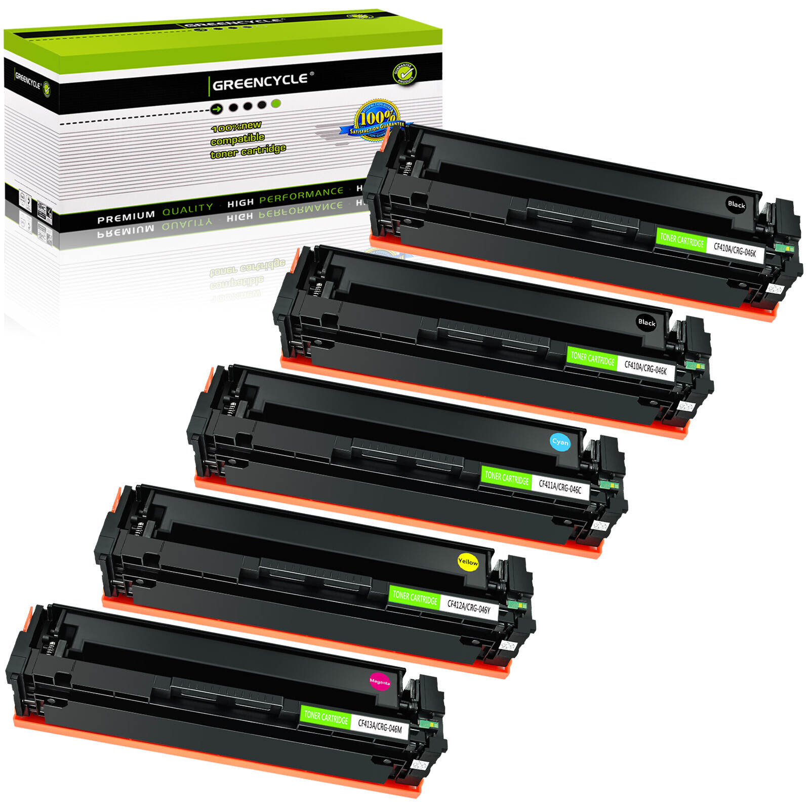 5PK Toner SET Fit for Canon 046H imageCLASS MF735Cdw MF733Cdw MF731Cdw LBP654Cdw