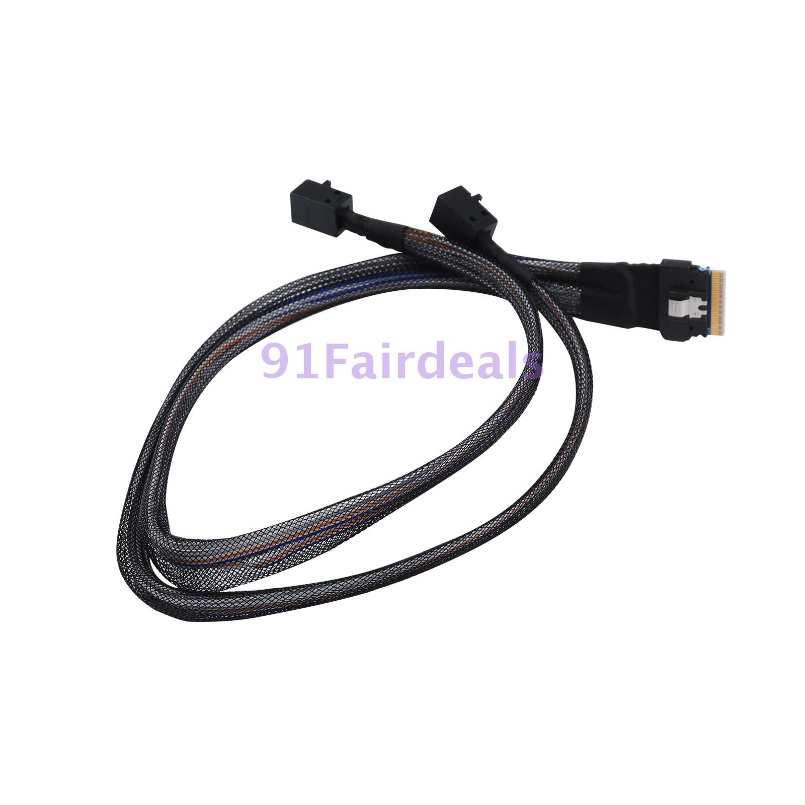 Mini SAS Slimline SAS Slim 4.0 SFF-8654 8i 74pin to 2X SFF-8643 4i HD Cable 50CM