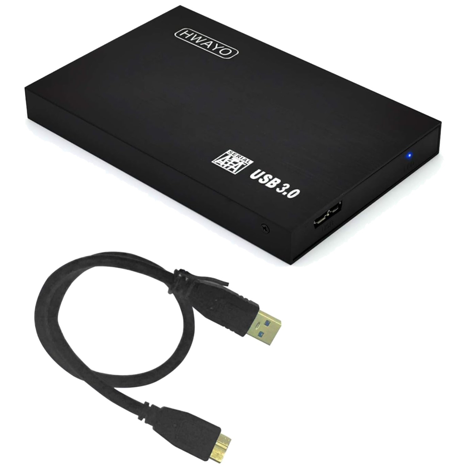 Fast Data Transfer 750GB Slim External Hard Drive - Black