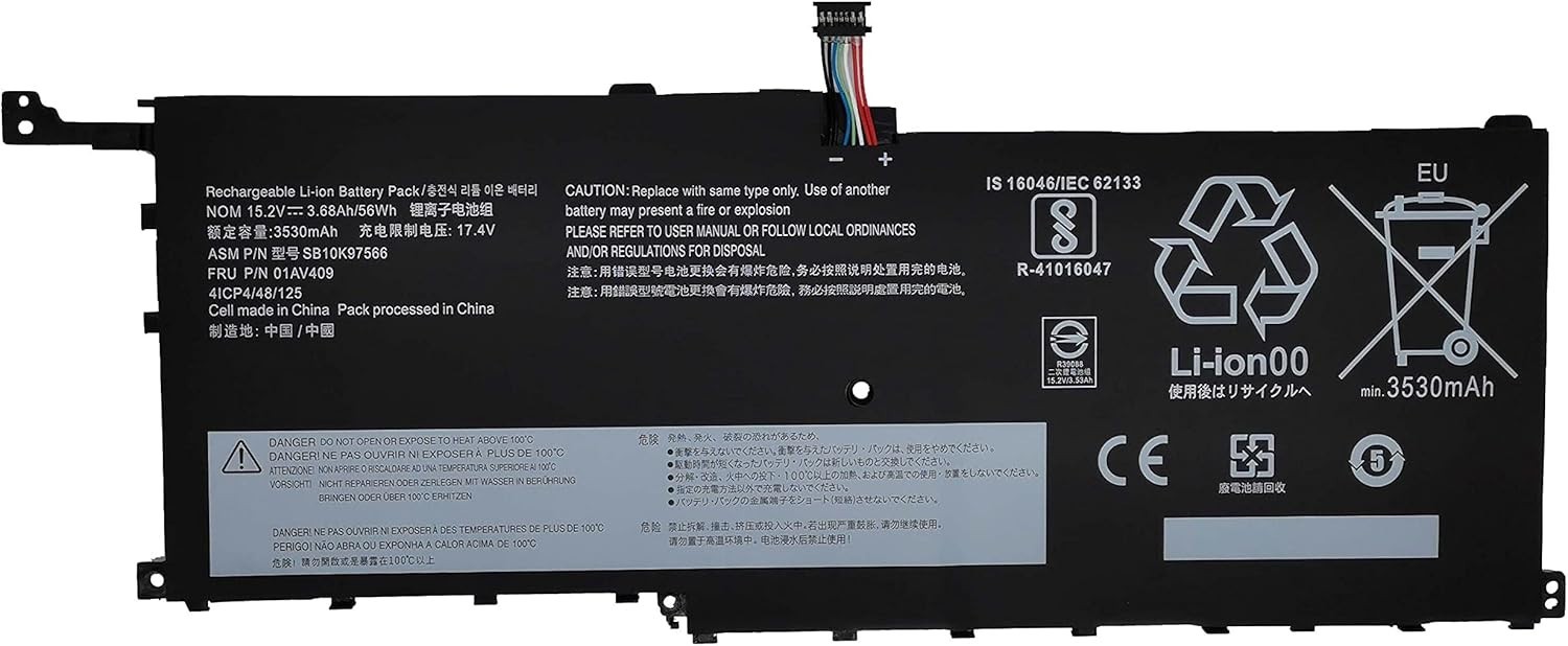 01AV458 15.2V Battery for Lenovo ThinkPad X1 Carbon 4th Gen 2016