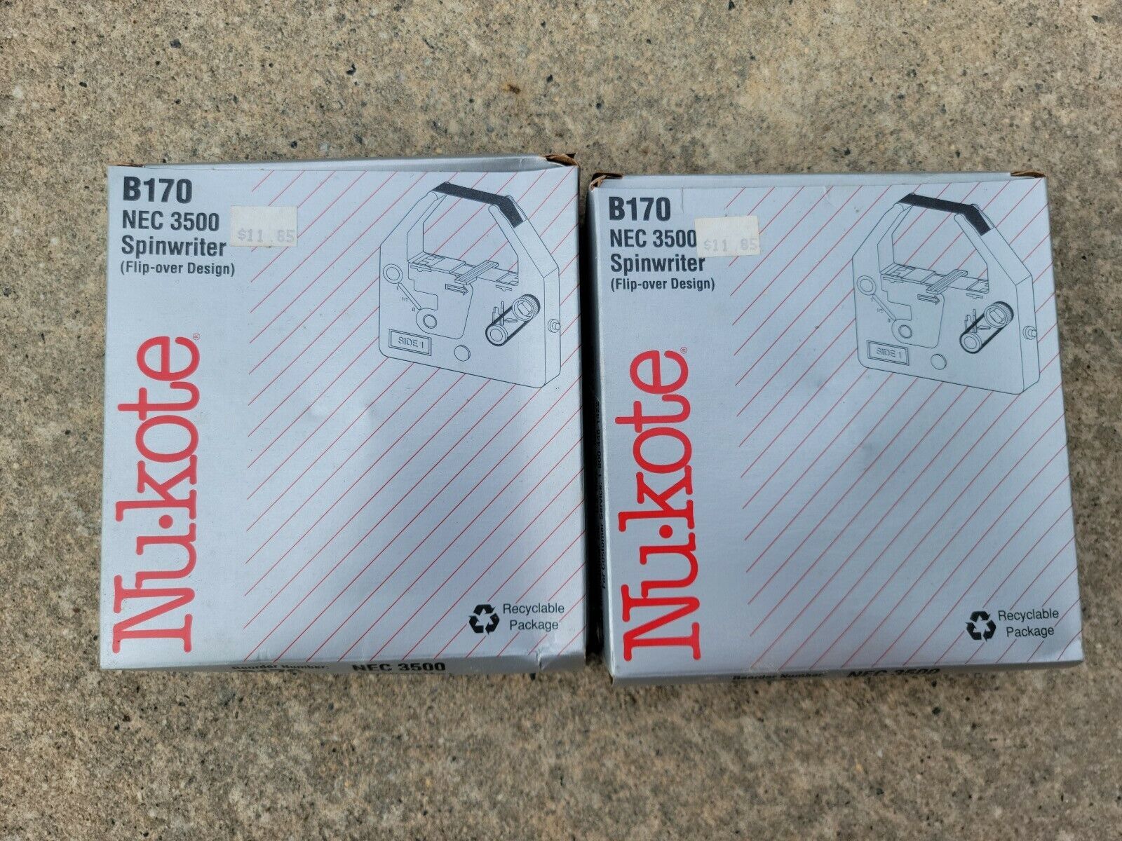 Nu-Kote nukote B170 NEC 3500 Spinwriter Replacement Ribbons Lot of 2 NEW