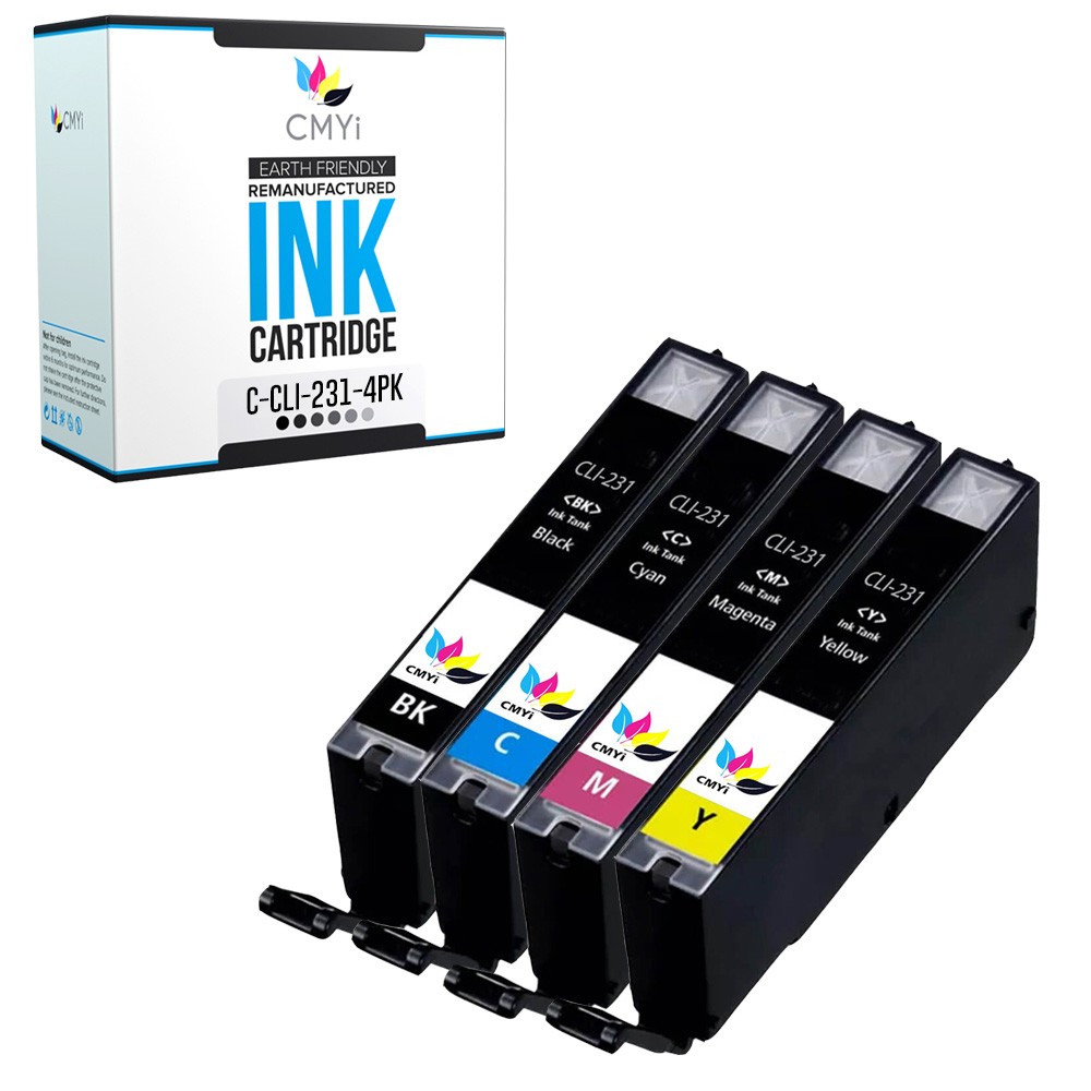 CMYi 4-Pack Compatible CLI-231 Ink Cartridges Combo Pack for Canon PIXMA TS8820
