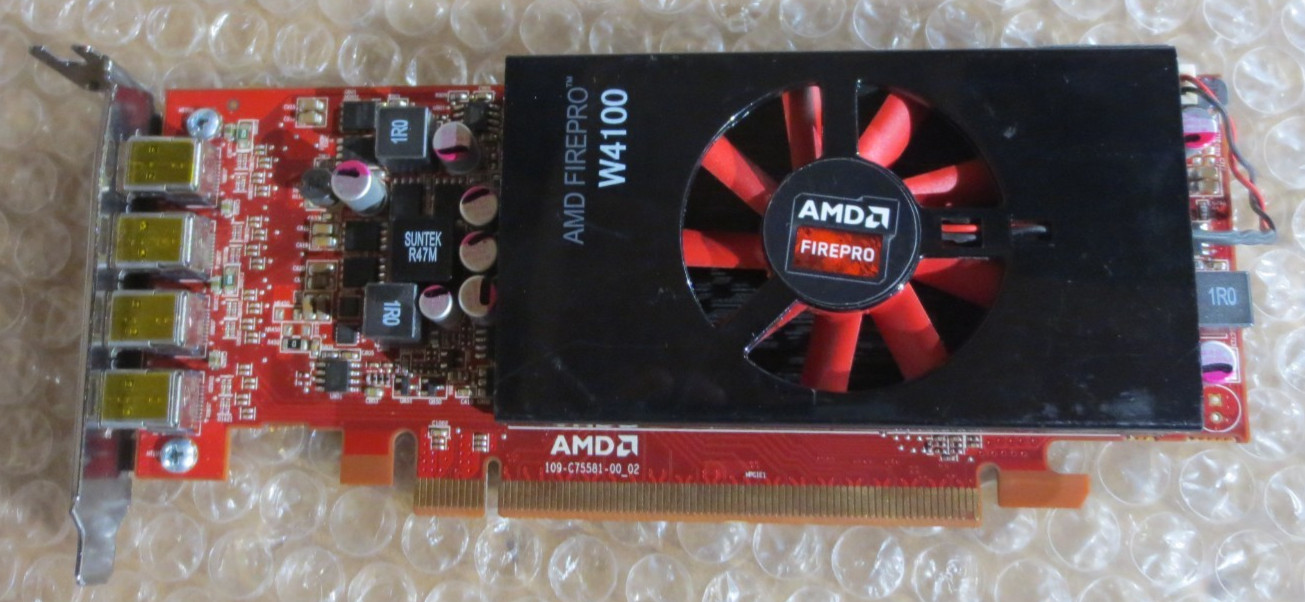 Original Dell Amd Firepro W4100 Gpu 2gb 4x Mini Display Port