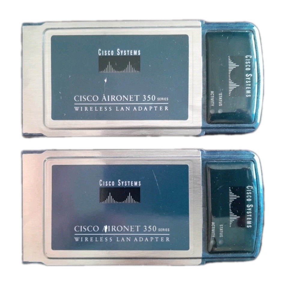 Lot Of 2 CISCO AIRONET 350 WIRELESS LAN ADAPTER AIR-PCM350