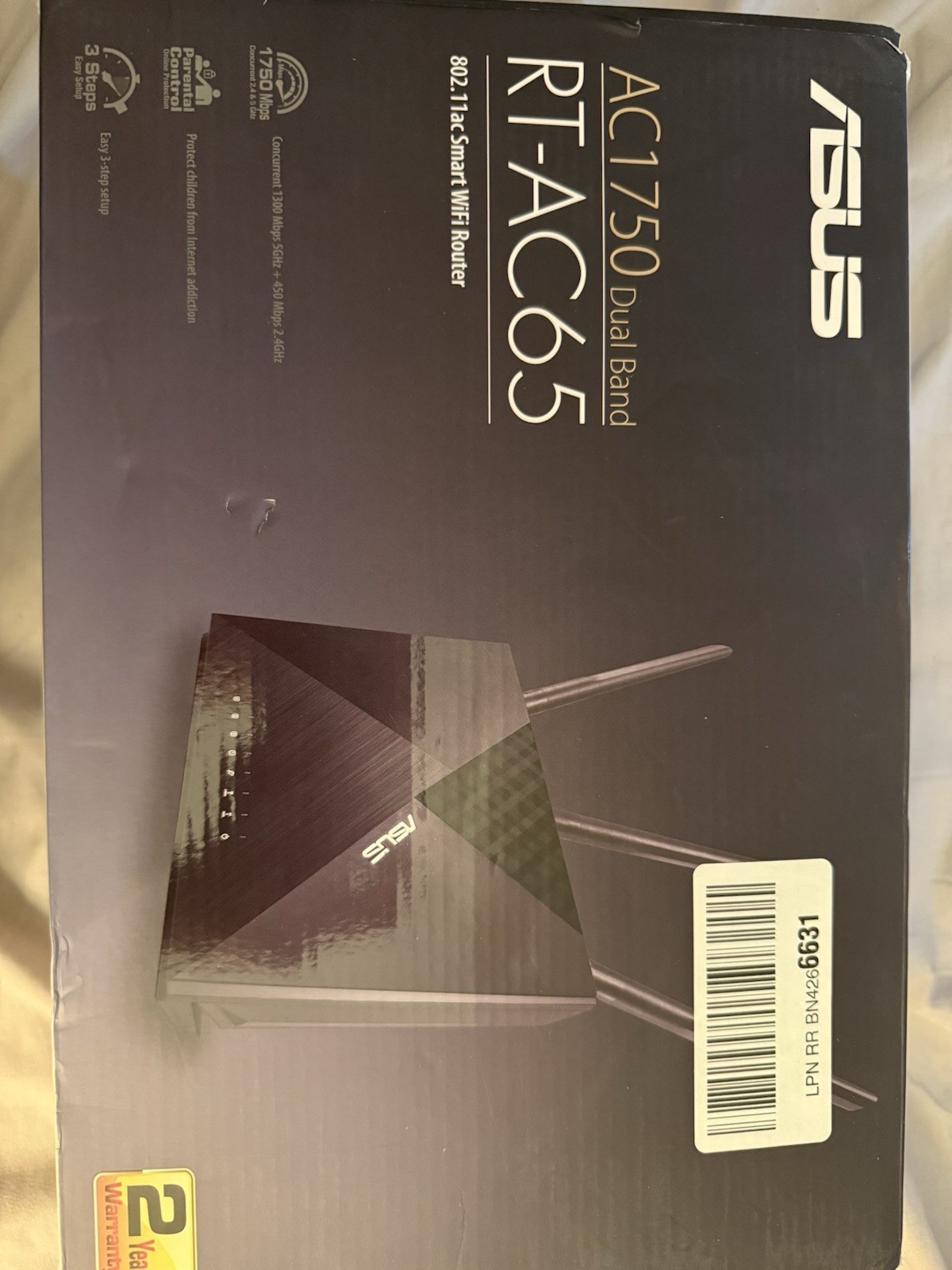 ASUS RT-ac65 AC1750 Dual Band WiFi USB 3.0 Wireless Internet Router