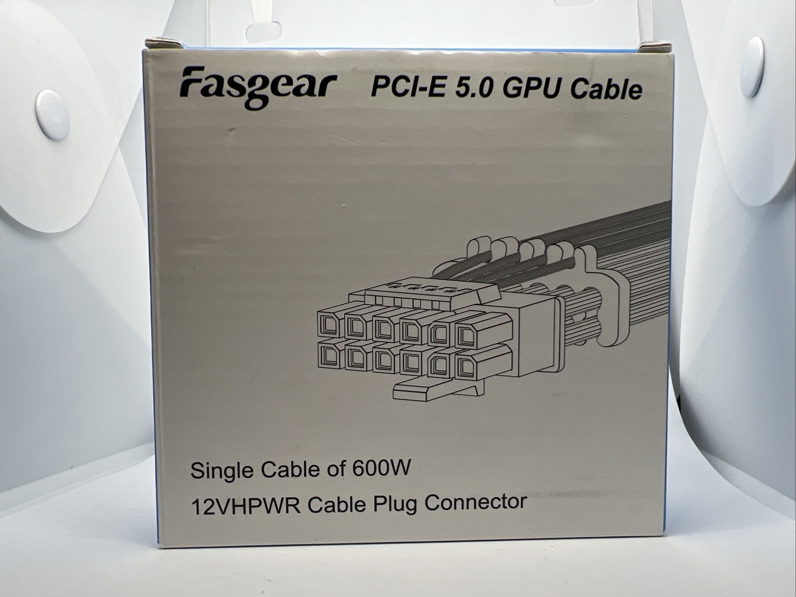 Fasgear PCI-e 5.0 GPU Cable FG-A466 12+4P to PCI-E (6+2)Px3 (Blac&White)