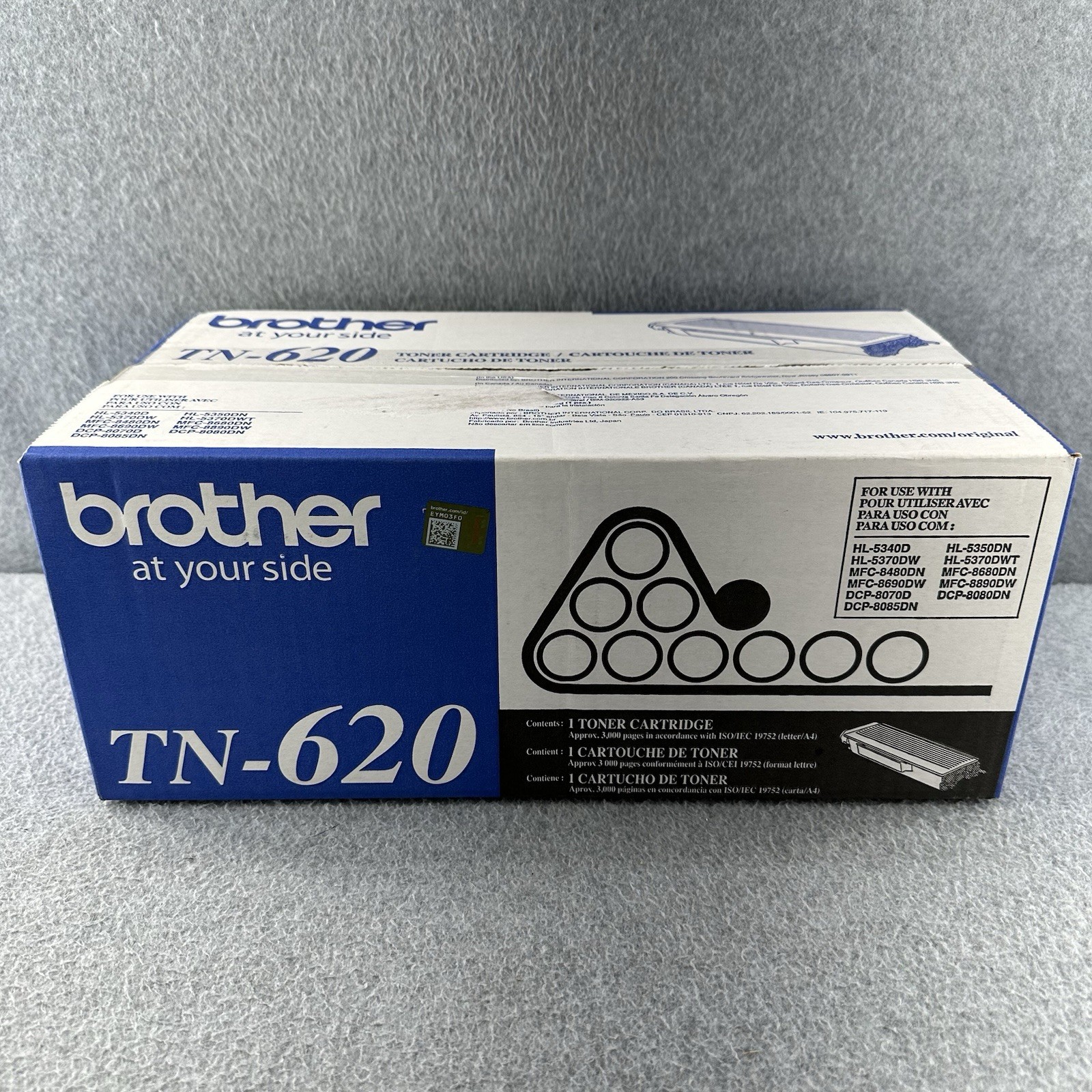 Genuine Brother TN-620 Black Toner Cartridge OEM New Sealed
