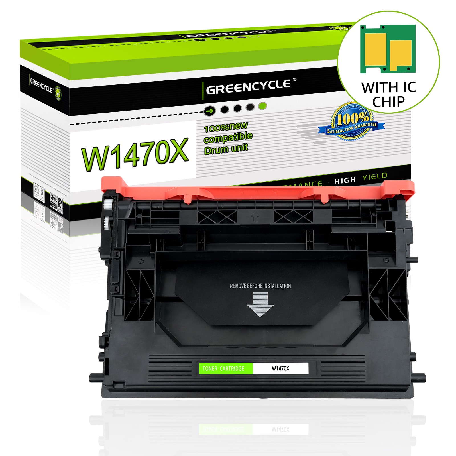 1x W1470X Toner Cartridge with Chip for 147X HP LaserJet M612dn MFP M635h M636fh