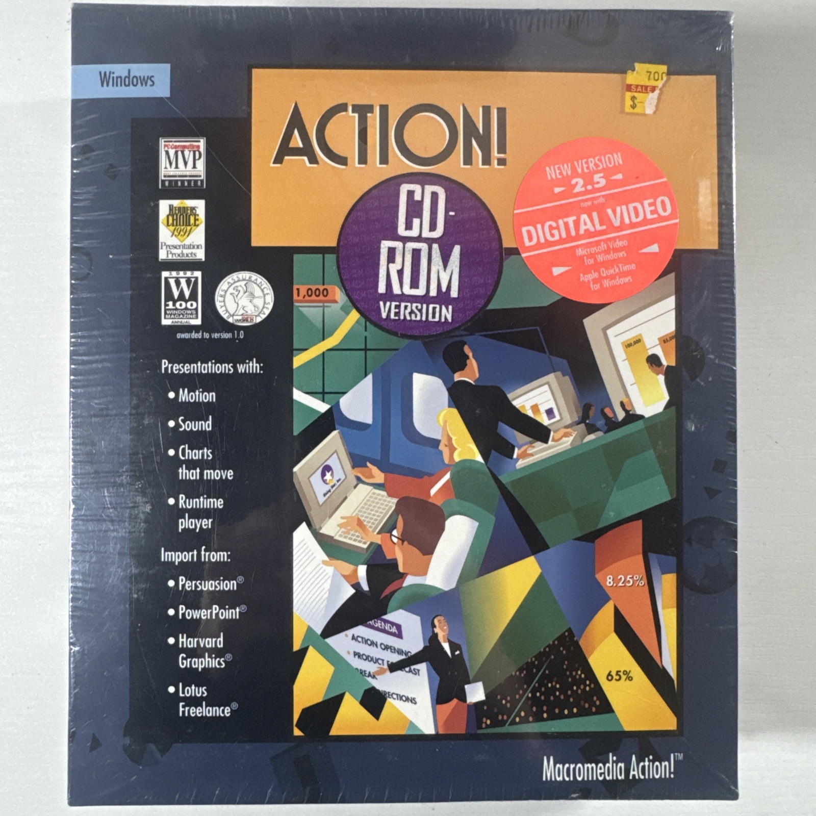 Vintage Macromedia Action on-screen presentations ACTWB100