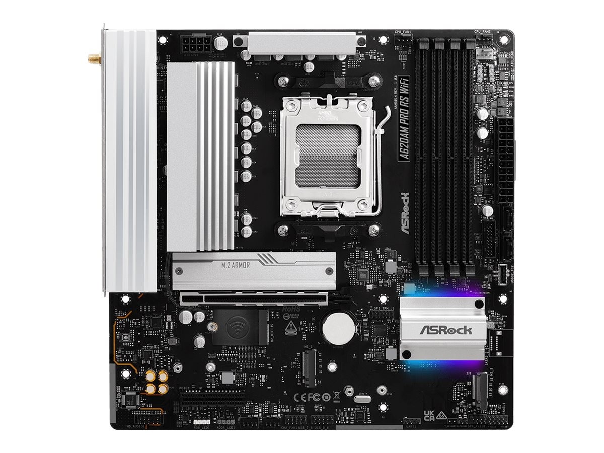 ASRock A620Am Pro Rs WiFi Amd A620A Socket Am5 Micro Atx 90-MXBSW0-A0UAYZ