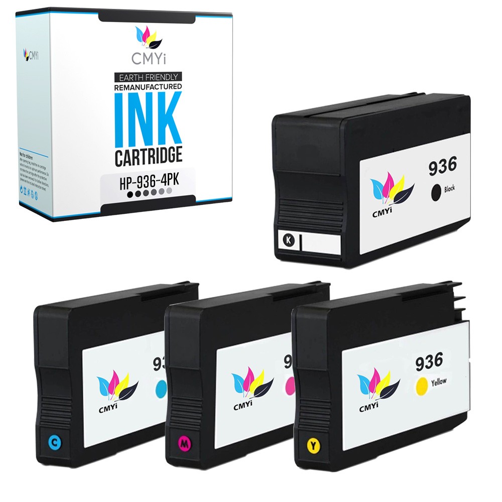 4-Pack CMYi Compatible 936 Ink Cartridge for HP OfficeJet Pro 9135e 9730e 9110b