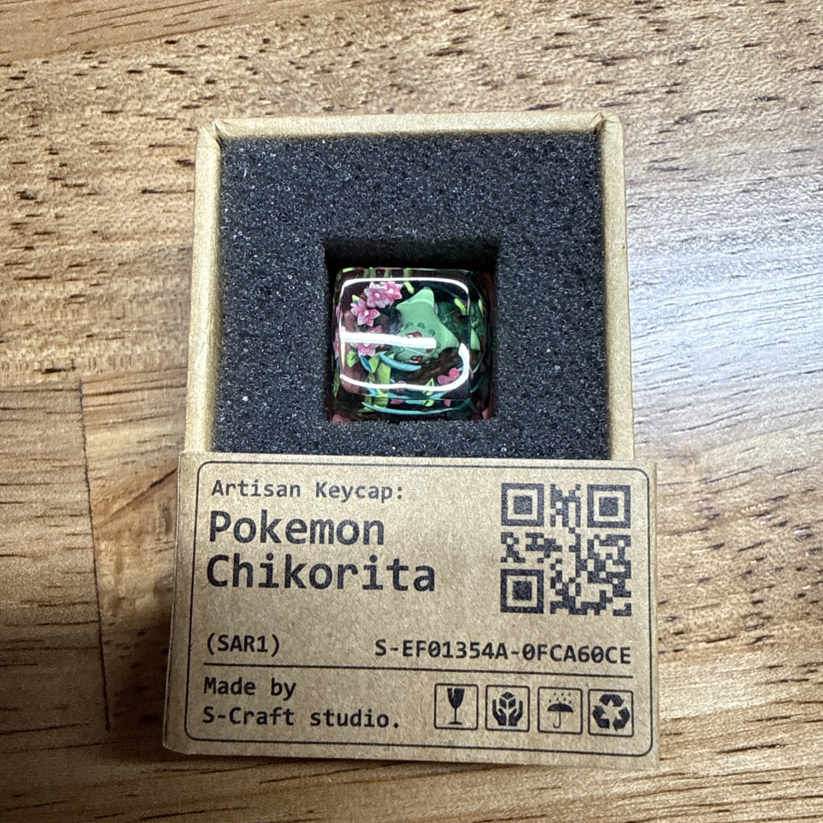 S-CRAFT CHIKORITA ARTISAN POKEMON KEYCAP (CHERRY MX) SCRAFT *BRAND NEW*