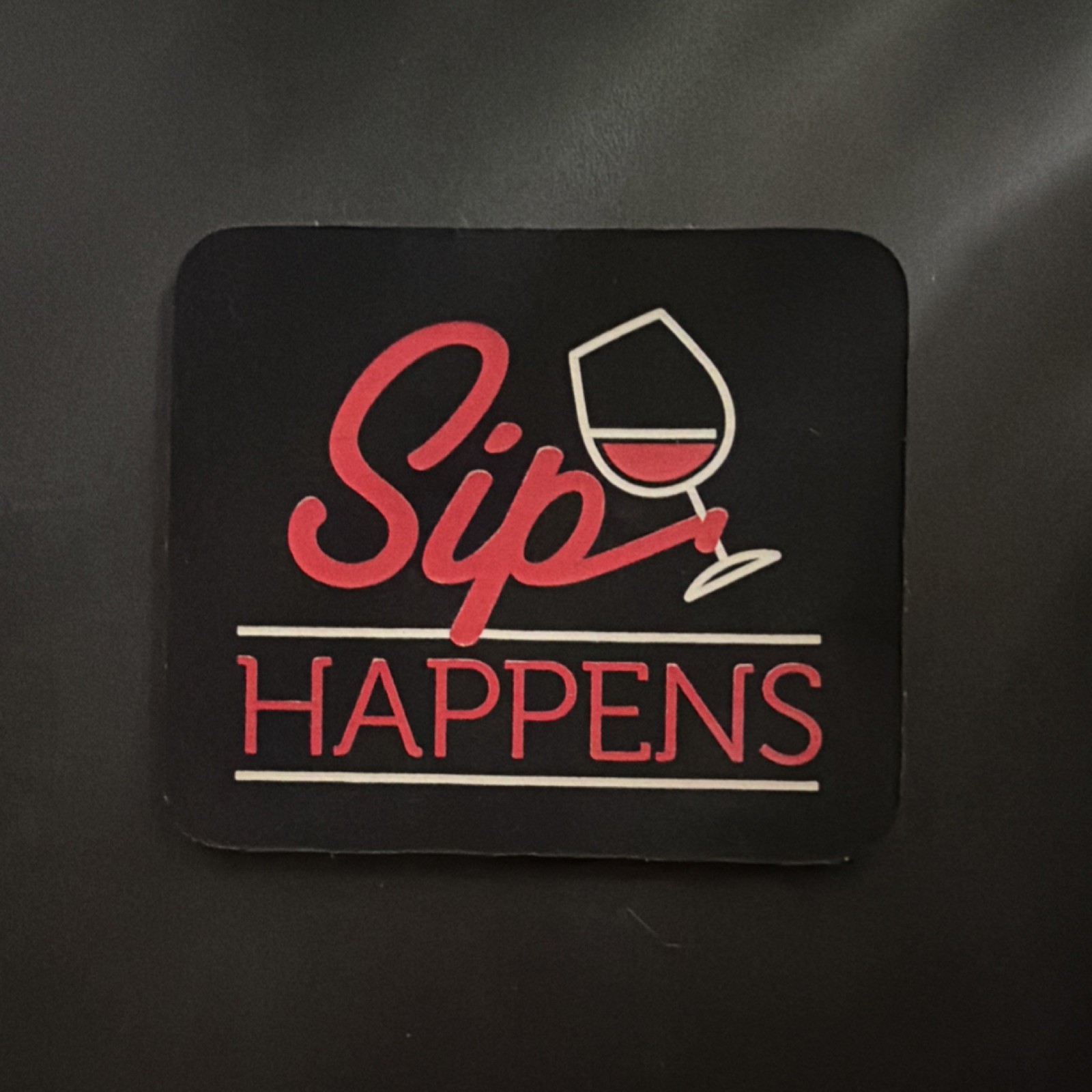 Non-Slip Mouse Pad. Wine Glass Design. Funny and cute. Nice condition.