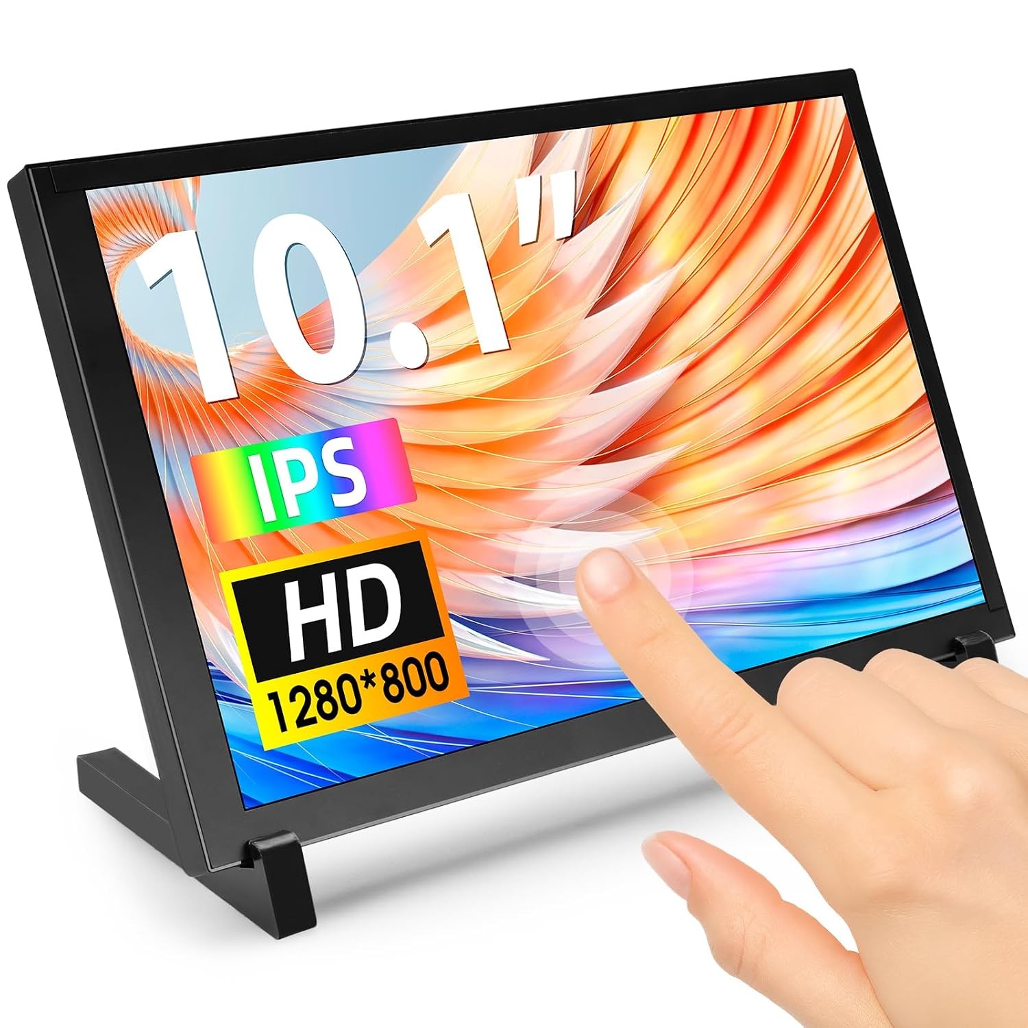 10.1 Inch IPS Touchscreen LCD Monitor 1280x800 HD Display with Stand