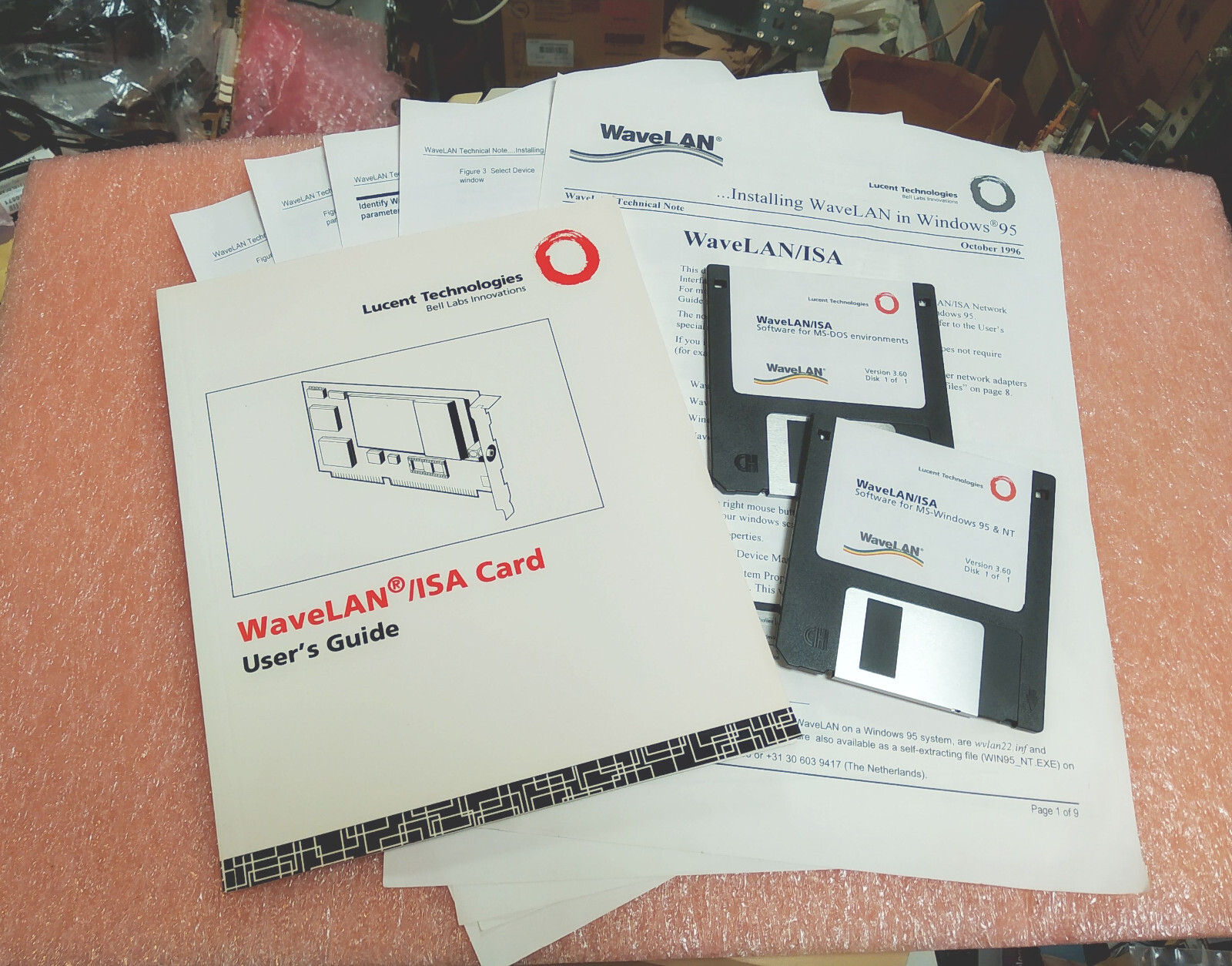 Lucent Technologies WaveLAN/ISA Software and User's Guide, Windows 95 NT MS-DOS