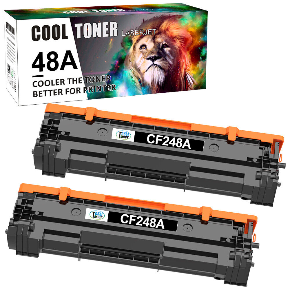 2 Pack CF248A 48A Black Toner Cartridge for HP LaserJet MFP M28a M28w M29a M29w
