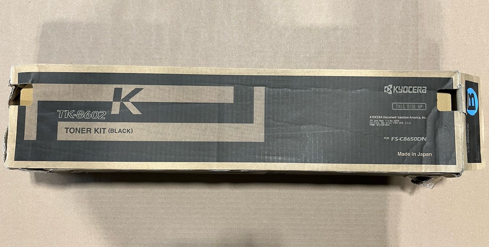 Genuine Kyocera TK-8602K (1T02MN0US0) Black Toner Cartridge , OEM-Open/Worn Box