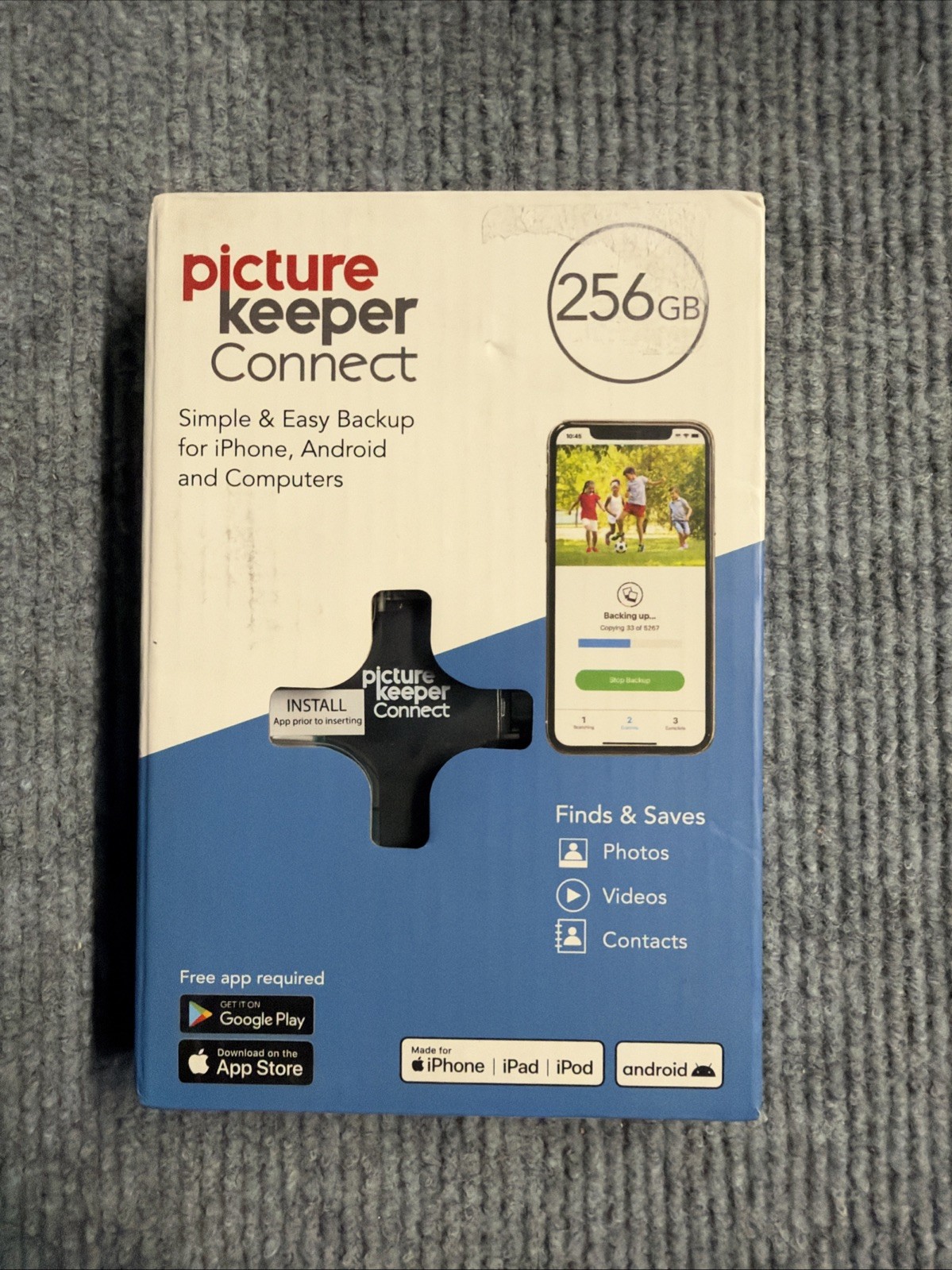 Picture Keeper Connect 256GB - Black - iPhone/Android Type C Connector - New