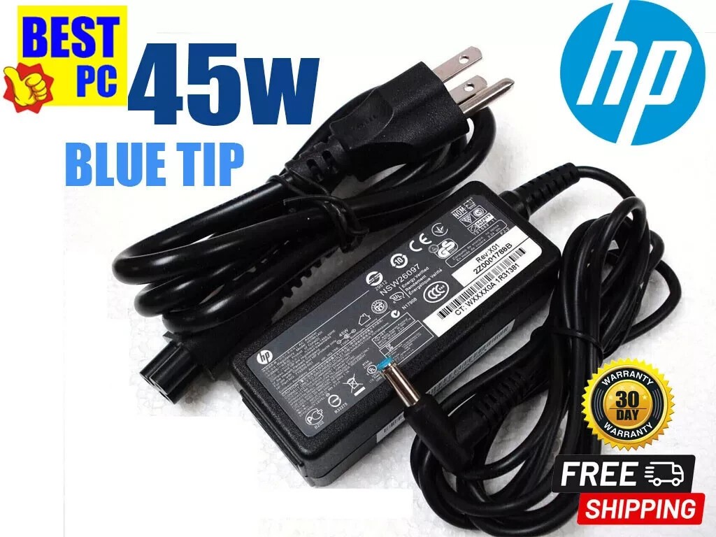 GENUINE OEM HP 11 14  G5 Chromebook 45W AC Adapter 741727-001 Blue Tip