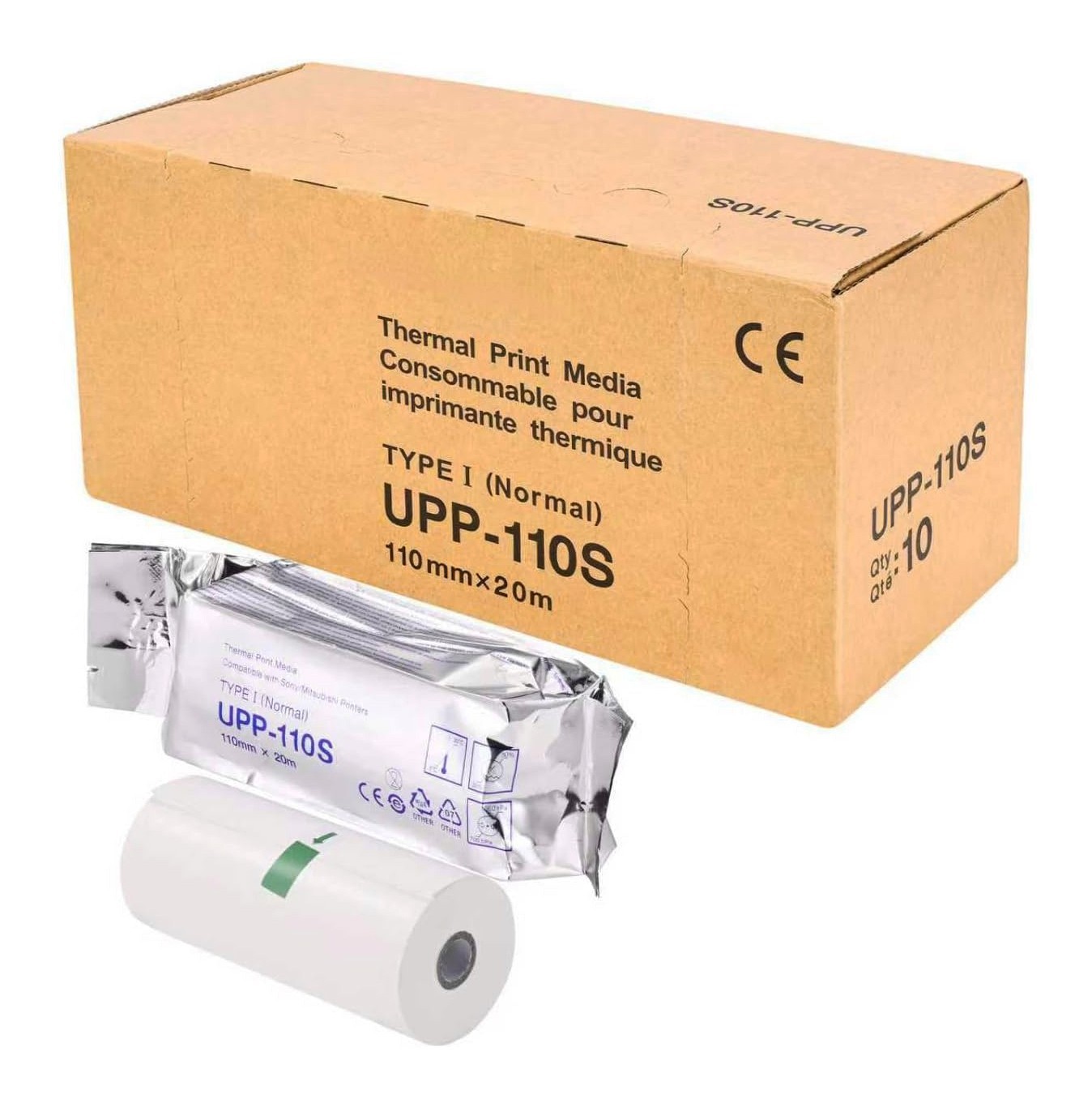UPP-110S Type I Black and White Video Thermal,Ultrasound Film/Media 10 rolls/bx