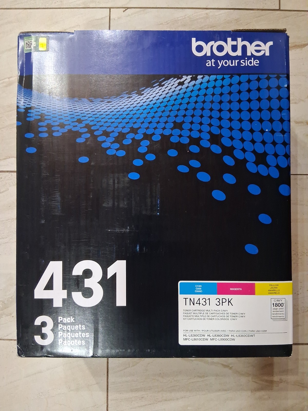 Brother TN431  1,800 Page-Yield Toner - Cyan/Magenta/Yellow (3/Pack) New