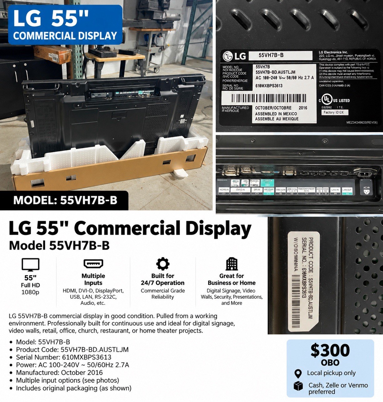 Lg 55VH7B-B