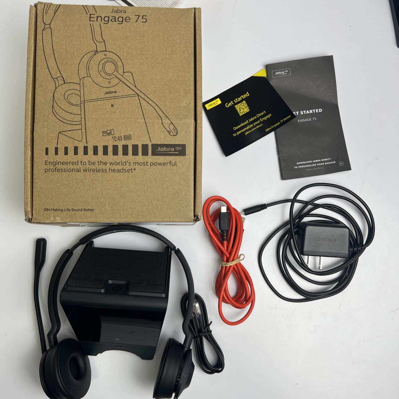 NEW JABRA ENGAGE 75 STEREO WIRELESS HEADSET-NOB