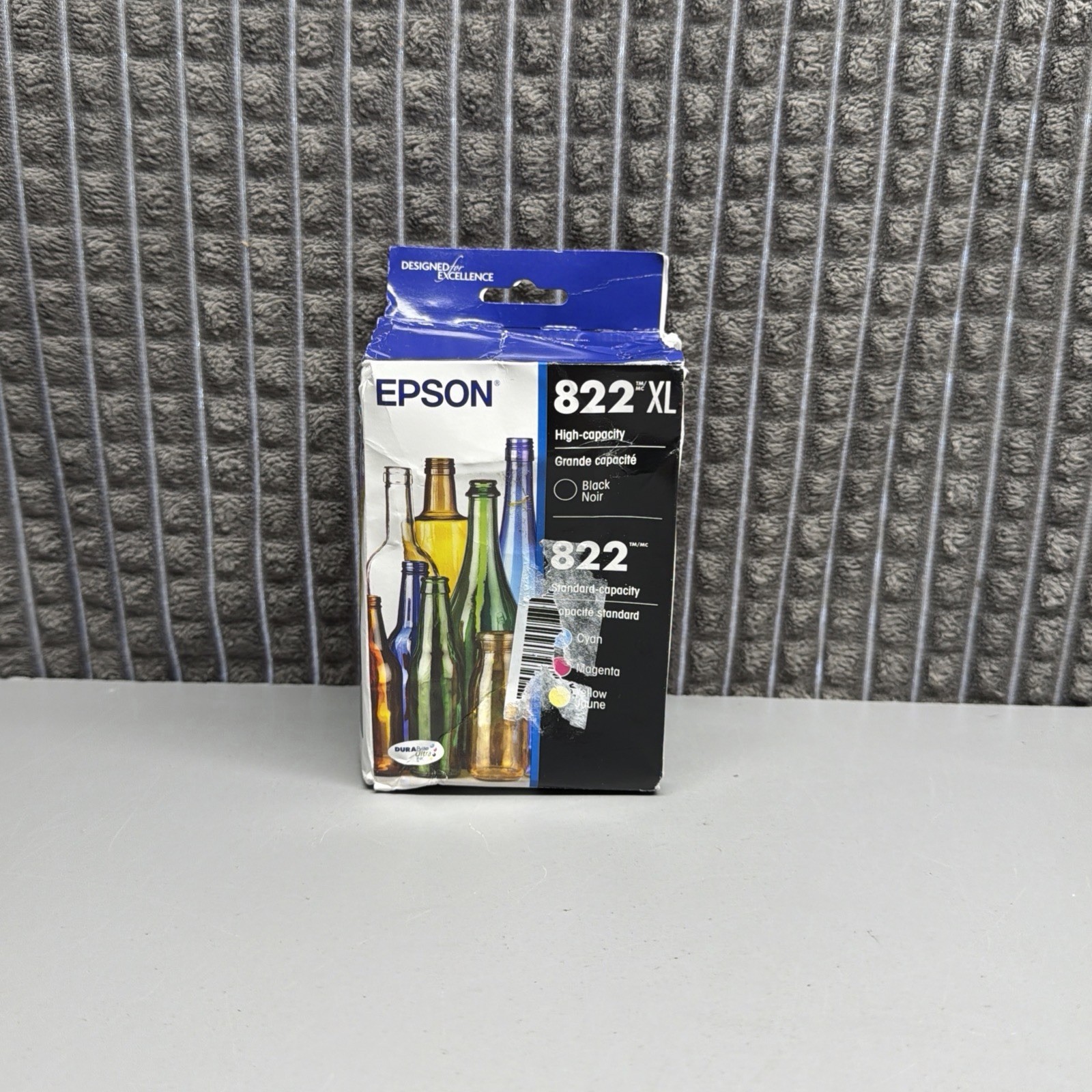 Genuine Epson Ink 822XL High-Yield Black 822 CMY T822XL-BCS 4pack Dmg-SEALED2029