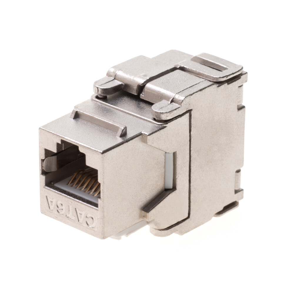 Cat6A RJ45 Network LAN 360 Degree Shielded Keystone Jack FTP Tool Less lot