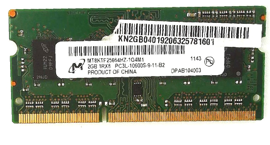 Micron 🔧 2GB DDR3L-1333 PC3L-10600S SO-DIMM Laptop RAM 🟥 ☆