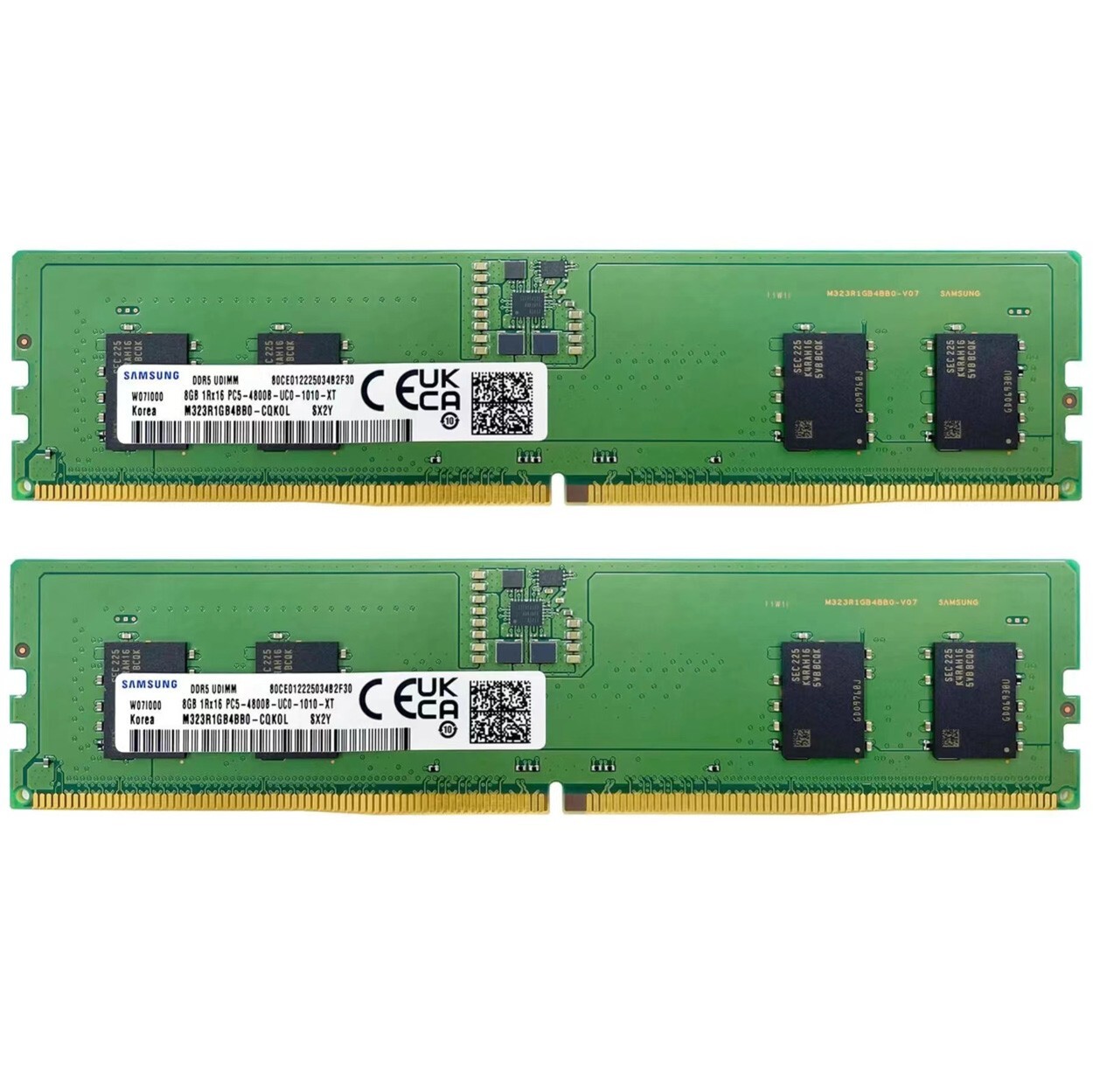 Samsung 16GB (2X8GB) DDR5 4800MHz PC5-38400 UDIMM Memory Ram M323R1GB4BB0-CQK