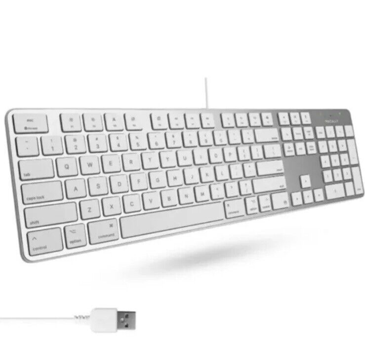 Macally Ultra-Slim USB Keyboard with Number Keypad (For Mac) MAC OS X