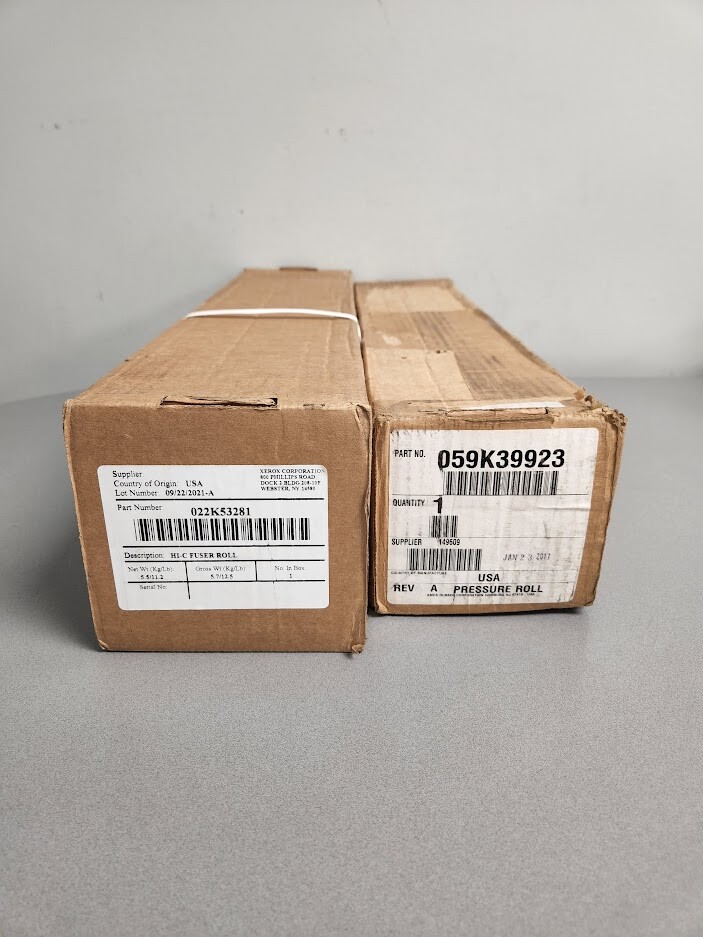 XEROX 4135 5390 FUSER ROLL 022k53281, PRESSURE ROLL 059K39923