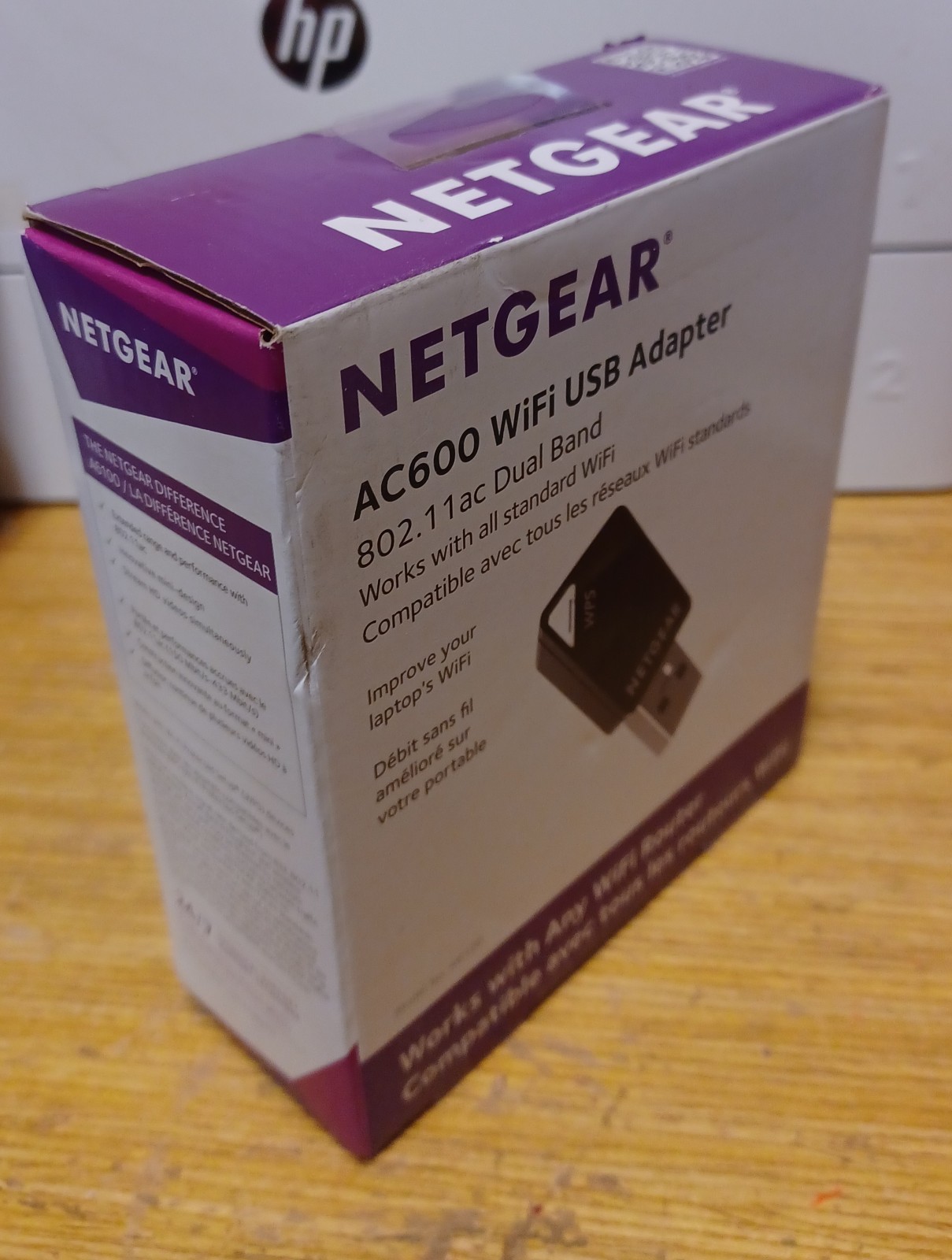 NETGEAR Wireless AC Adapter AC600 Dual Band WiFi USB Adapter Black A6100 #717C