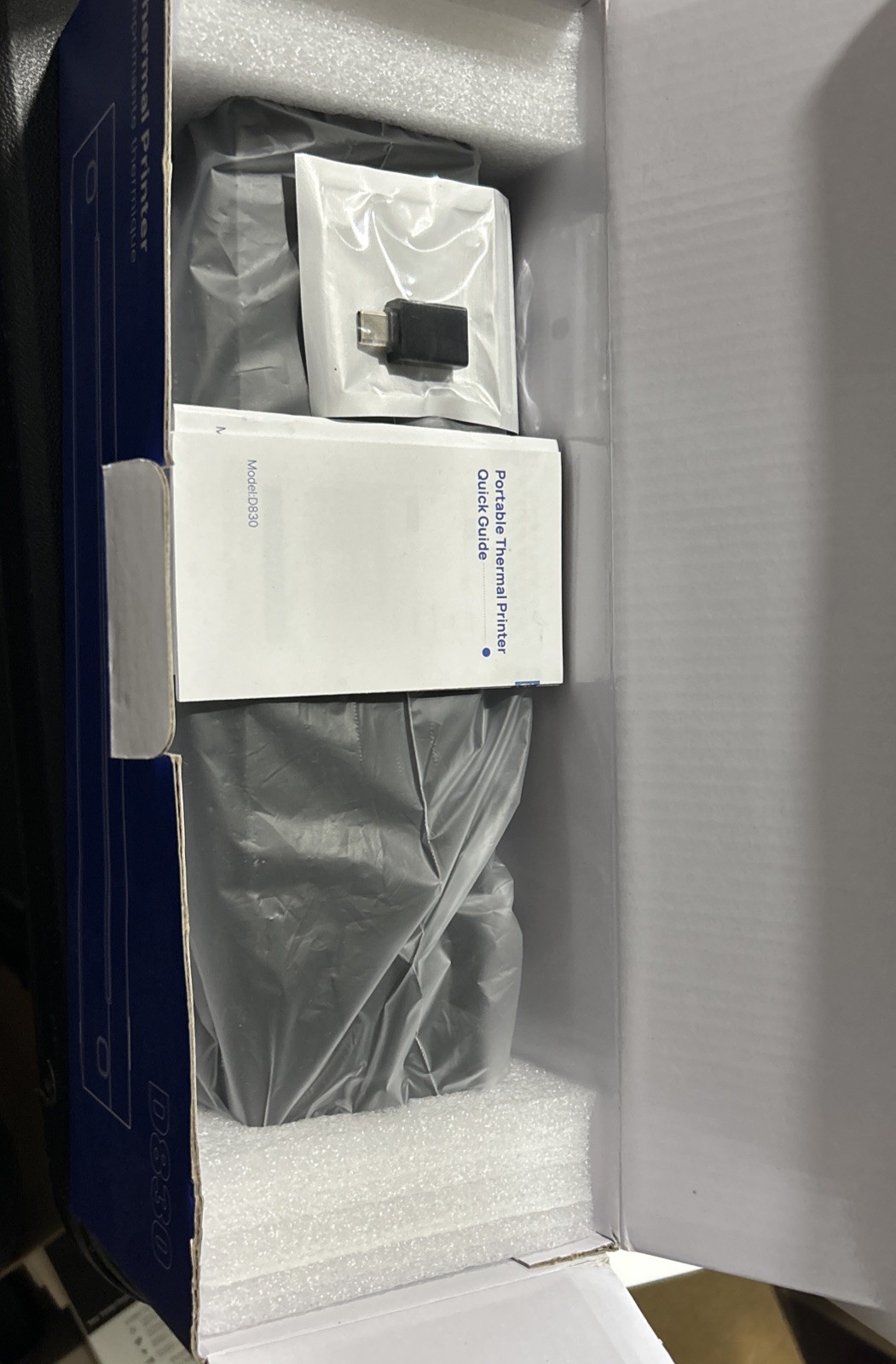 ETIKZ D830 Portable Thermal Printer USB A4 Black & White 203x203 DPI