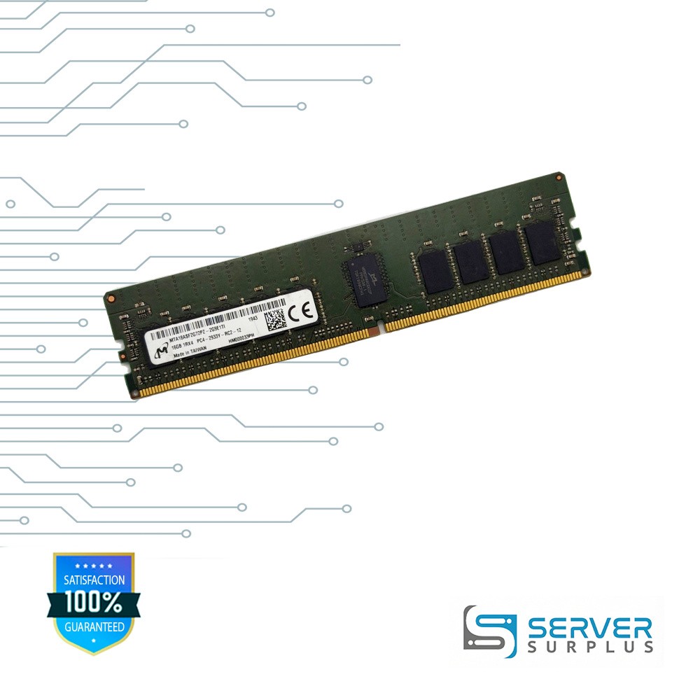 Micron 16GB DDR4-2933 PC4-23400 2Rx4 ECC REG RDIMM MTA18ASF2G72PZ