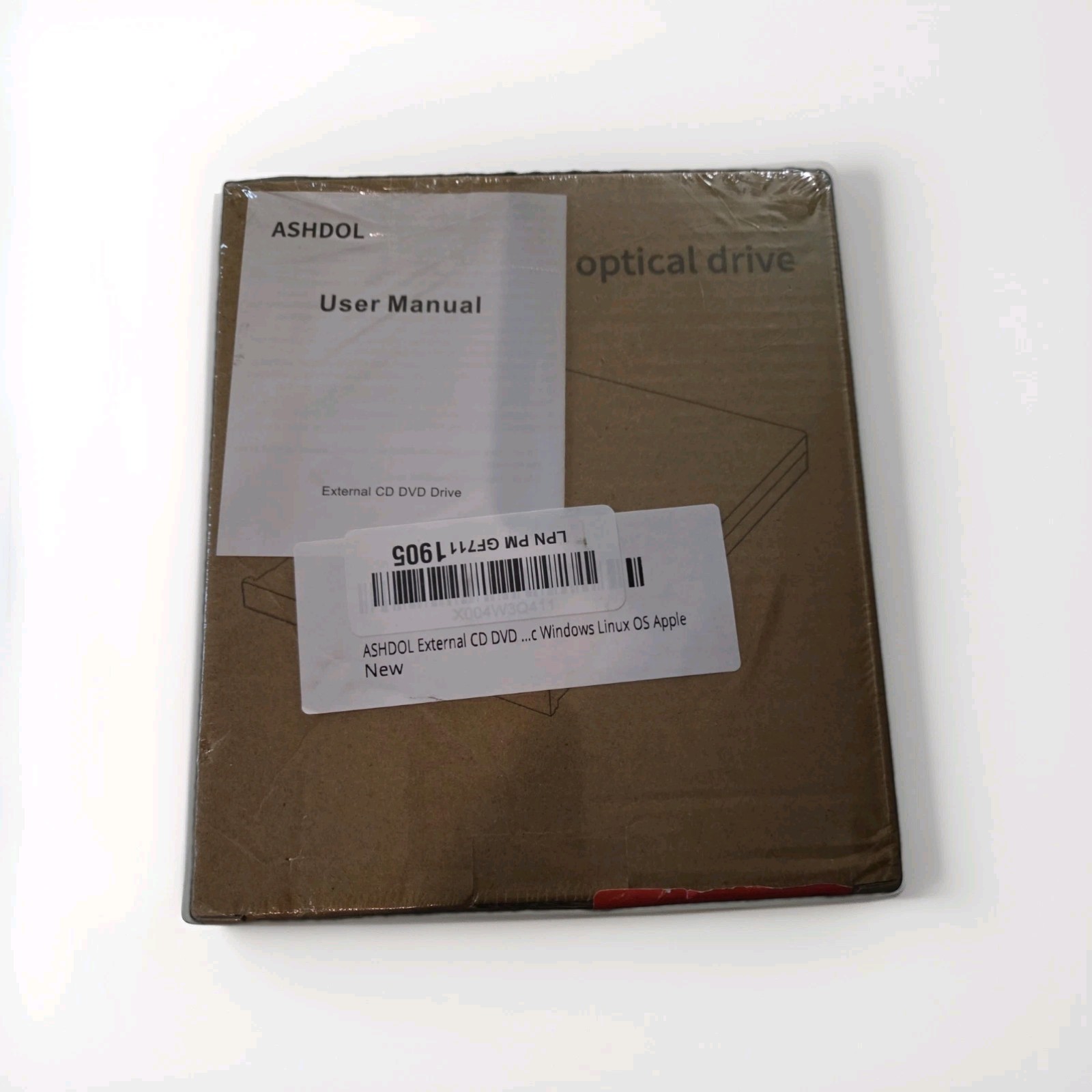 Ashdol Ultra Thin External Optical Disc Drive CD / DVD-Linux-OS Apple 8 in 1