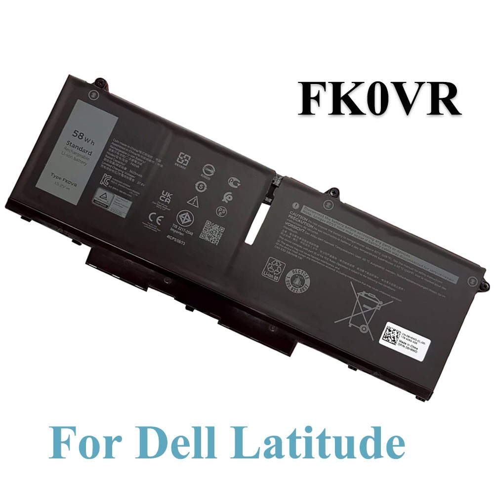 OEM 58Wh FK0VR Battery For Dell Latitude 5330 7330 7430 7530 Legion 5330 2-in-1