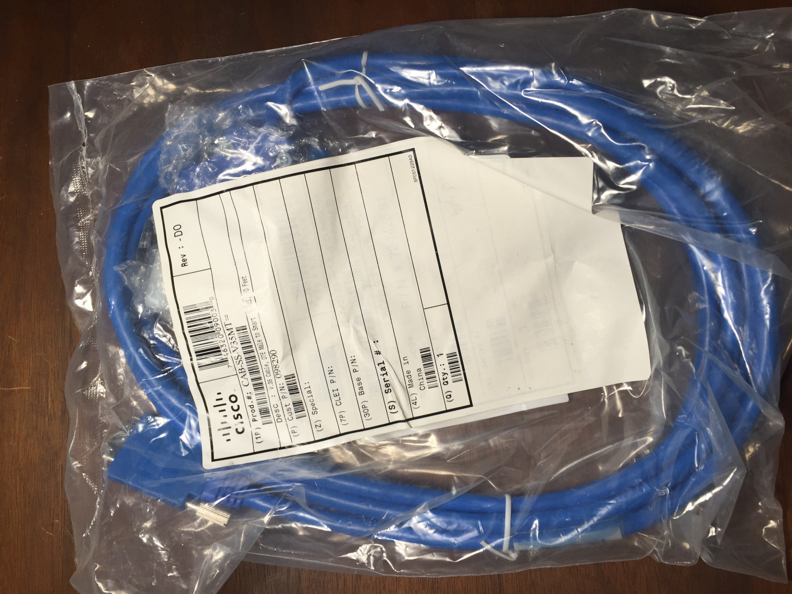 Lot of 3 10ft Cisco Cable CAB-SS-V35MT= DTE Male to Smart Serial P/N: 72-1428-01