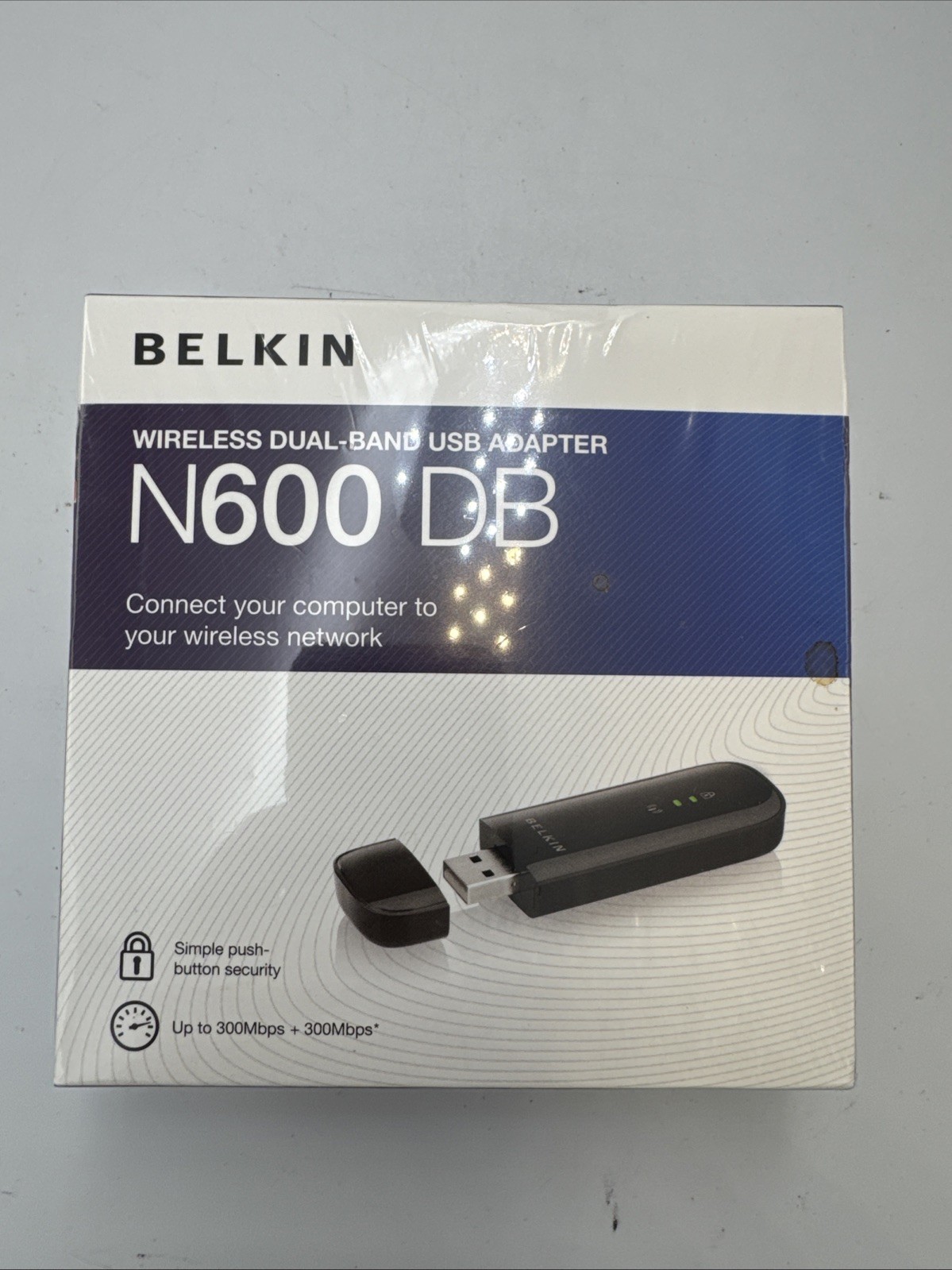 Belkin N600 DB Wireless Dual Band Wi-Fi USB Adapter [SEALED]