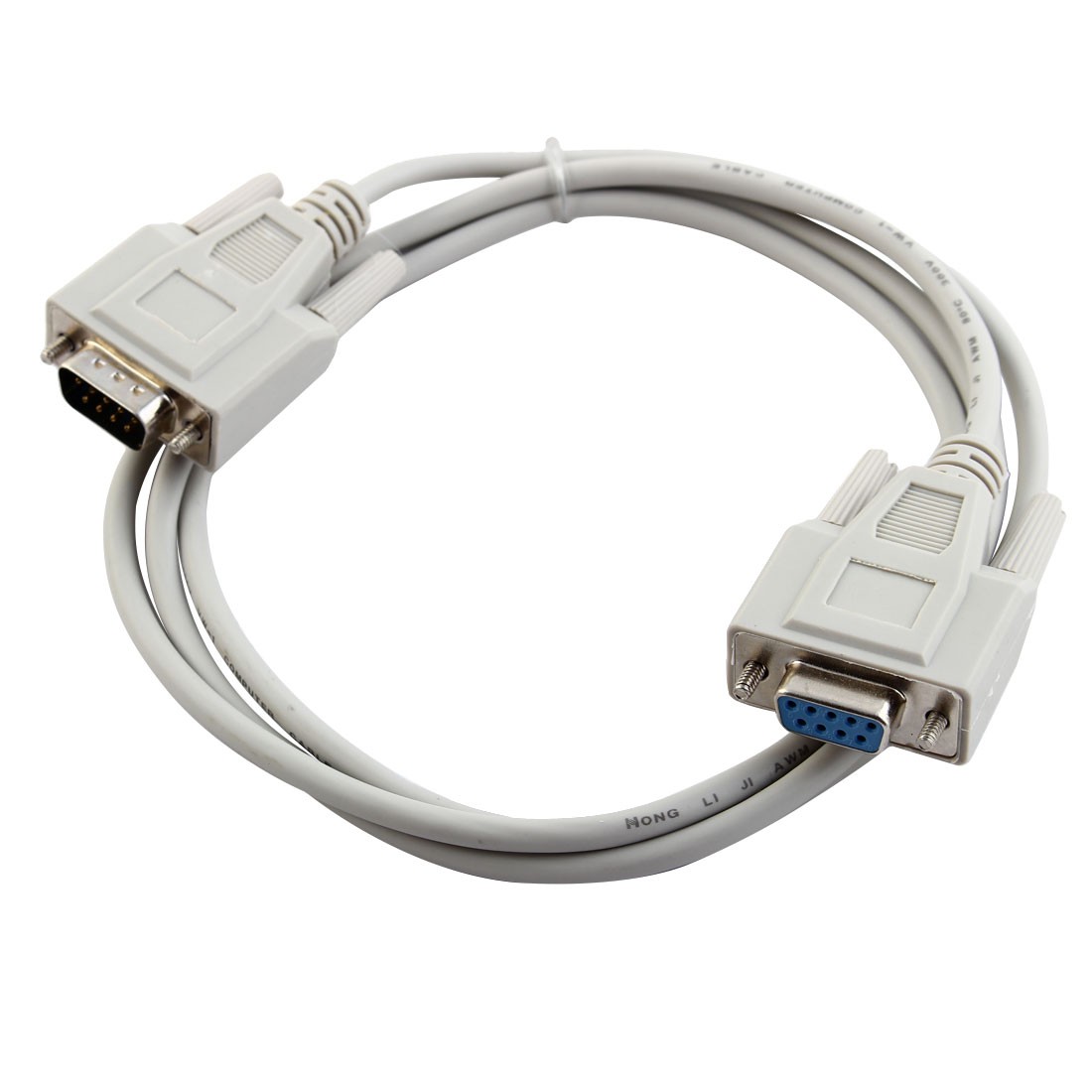 Gray 1.5 Meters DB9 9 Pin F to M Converter Extension Cable for Computer PC