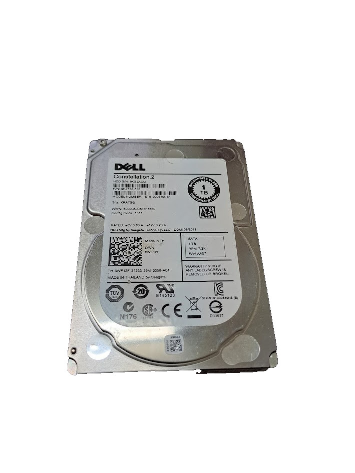 Dell ConstellatION.2 ST91000640NS 1TB 7.2K SATA 6G SED 64MB 2.5'' HDD